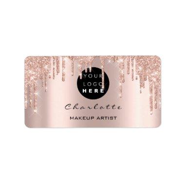 Rose Glitte Drips Makeup Custom Logo Online Shop Label