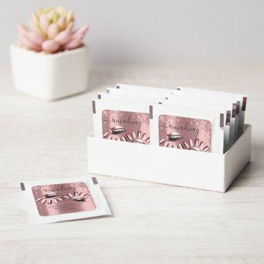 Rose Glitter Spark Eyelashes Beauty Studio Nails Hand Sanitizer Packet