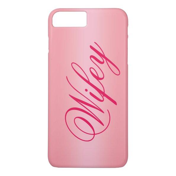 Rose Gold Adorable Wifey iPhone 7 Case