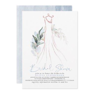 Rose Gold and Dusty Blue Greenery