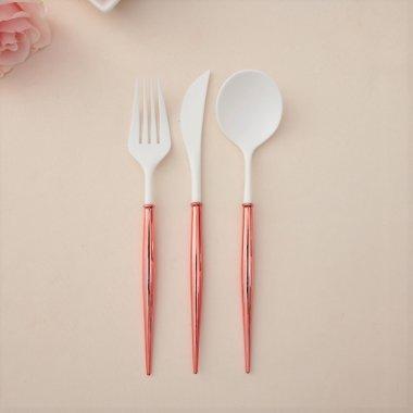 Rose Gold Bella Plastic Cutlery
