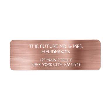 Rose Gold - Blush Pink Modern Wedding Label