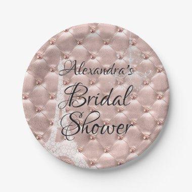 Rose Gold | Blush Pink Paris  Paper Plates
