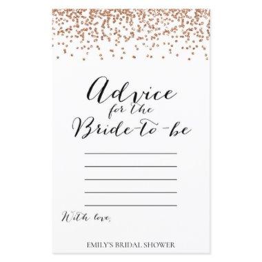 Rose Gold Brida Shower Game - Advice Card