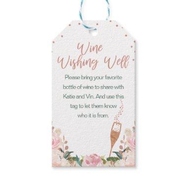 Rose Gold Brunch Bubbly Bridal Wine Wishing Well Gift Tags