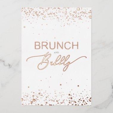 Rose Gold Brunch & Bubbly Quote  Foil