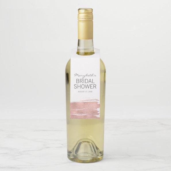 Rose Gold Brushstroke  Bottle Tags