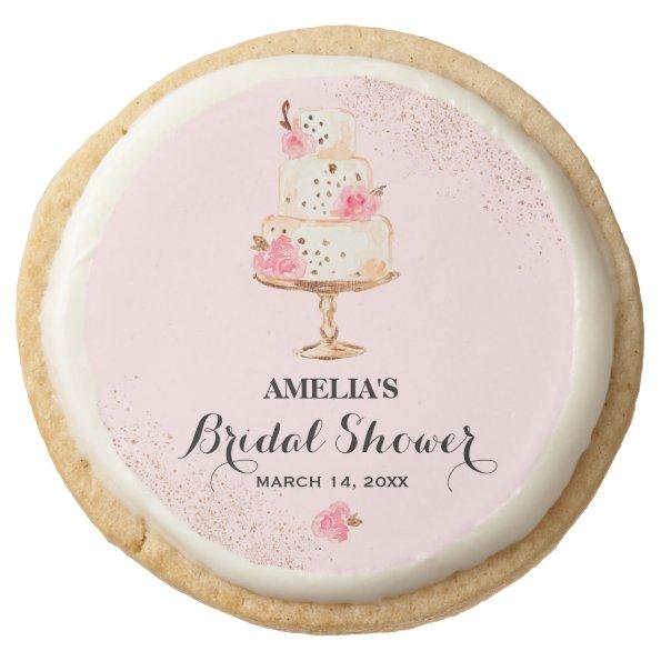 Rose Gold Cake Tea Party Bridal Shower Cookies