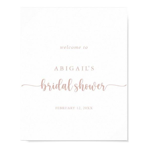 Rose Gold Calligraphy  Welcome Poster