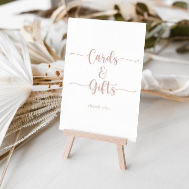 Rose Gold Calligraphy Invitations and Gifts Sign