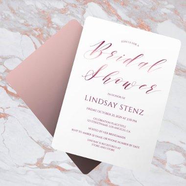 Rose Gold Calligraphy Script Modern
