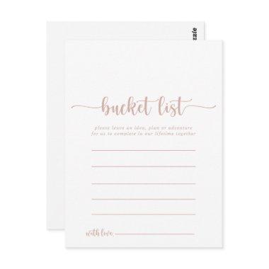 Rose Gold Calligraphy Simple Bucket List