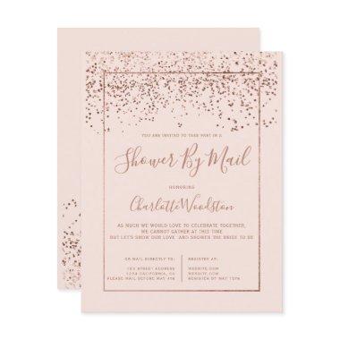 Rose gold confetti blush  by mail