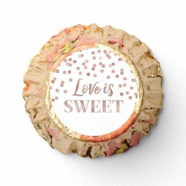 Rose Gold Confetti Love is Sweet Reese's Peanut Butter Cups