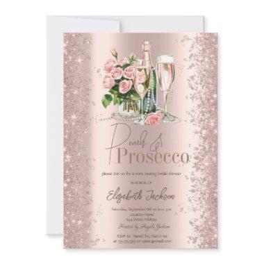 Rose Gold Confetti Pearls Prosecco