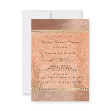 Rose Gold Copper Silk Bronze Bridal 16th Birthay