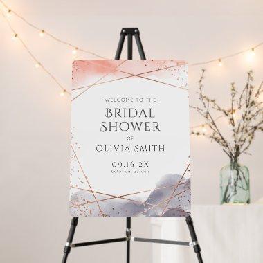 Rose Gold Dawn Watercolor Geometric  Foam Board
