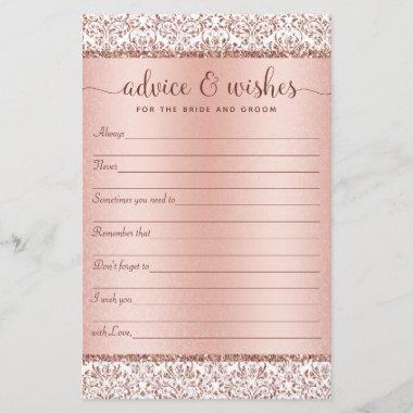 Rose Gold Elegant Wedding Advice Wishes