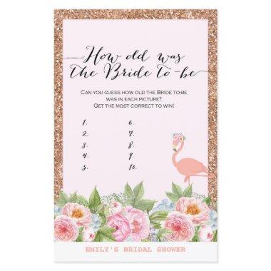 Rose Gold Flamingo Bridal Shower Game PRINTED