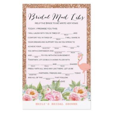 Rose Gold Flamingo Bridal Shower Game PRINTED