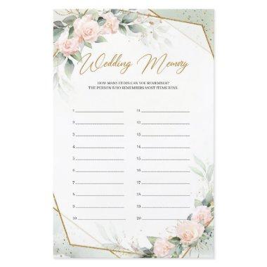 Rose gold flowers greenery gold Wedding Memory