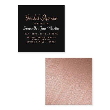 Rose Gold Foil & Script  Ticket