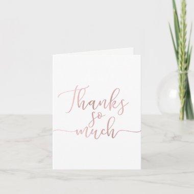 Rose Gold Foil Script Thank You Thanks So Much