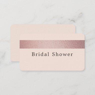 Rose Gold Foil Stripe, Bridal Shower Ticket Invite