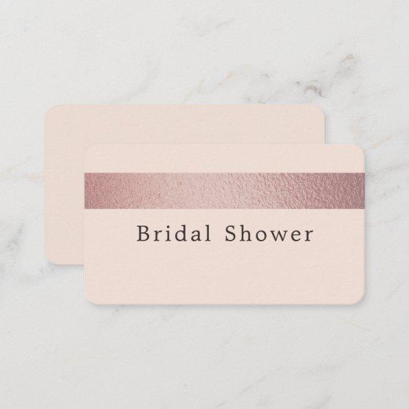 Rose Gold Foil Stripe, Bridal Shower Ticket Invite