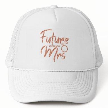 Rose Gold Future Mrs Bride Trucker Hat