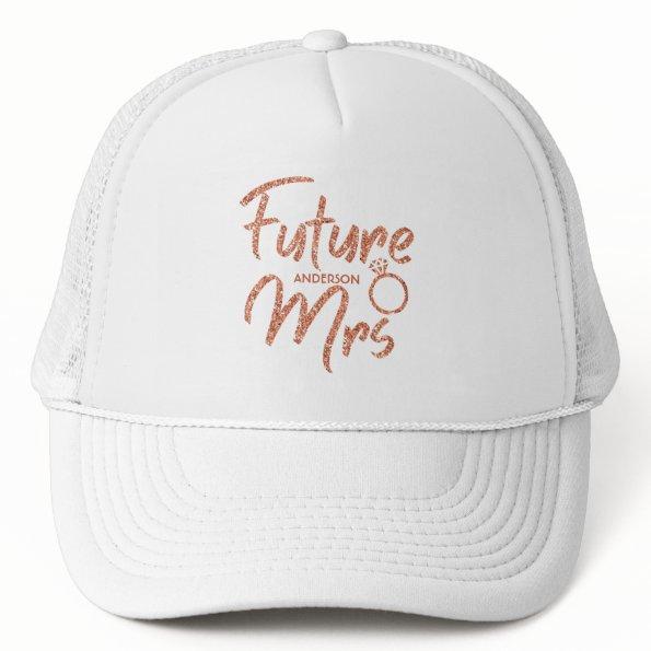 Rose Gold Future Mrs Bride Trucker Hat