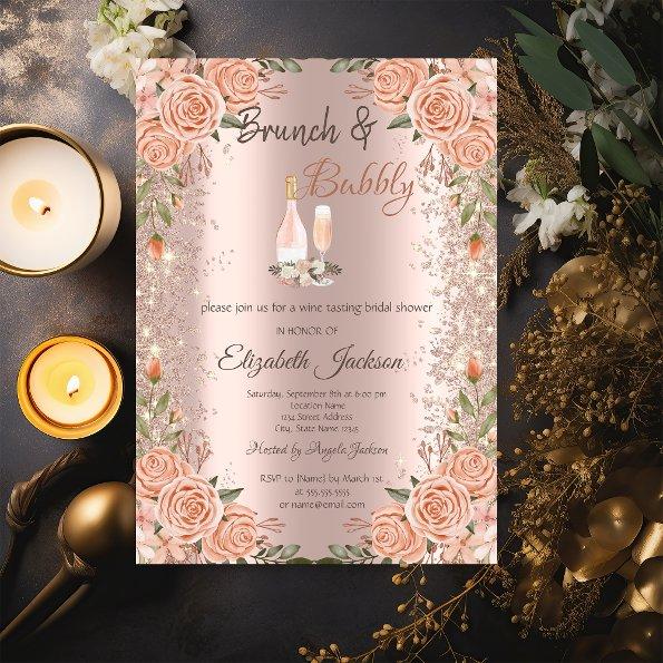 Rose Gold Glitter Dust Brunch Roses