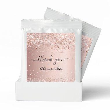 Rose gold glitter dust name thank you margarita drink mix