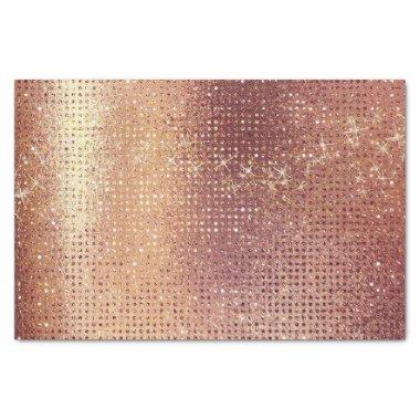 Rose Gold Glitter Glam Girly Sparkle Bridal Tissue Paper