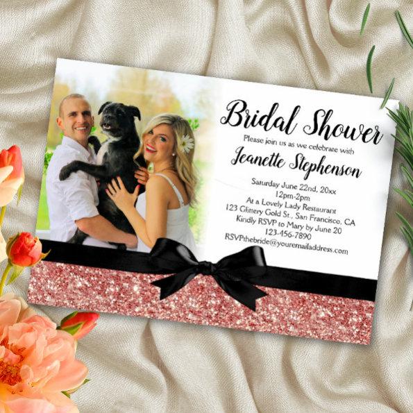 Rose Gold Glitter-look Ribbon Photo