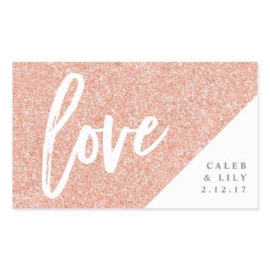 Rose Gold Glitter Mini Champagne, Mini Wine, Label