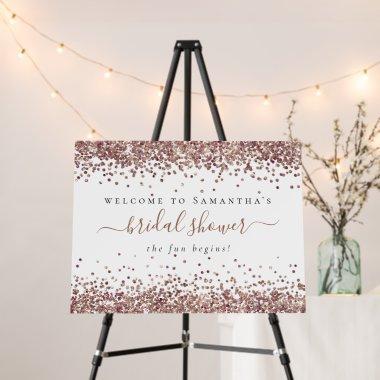 Rose Gold Glitter Welcome Name  Foam Board