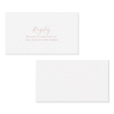 Rose Gold Idyllic Stylish Wedding Gift Registry Enclosure