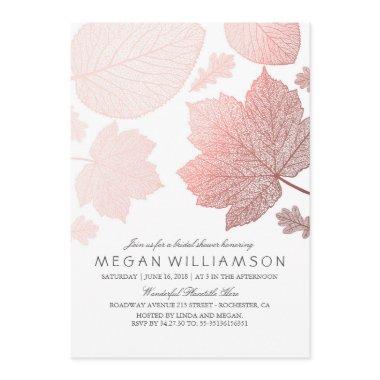 Rose Gold Leaves Elegant