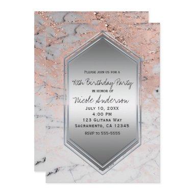 Rose Gold Marble Birthday Party Any Event