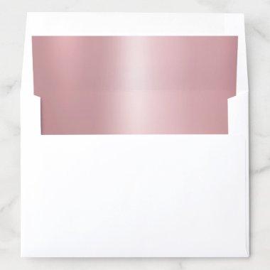 Rose Gold Modern Elegant Glamorous Template Envelope Liner
