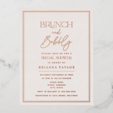 Rose Gold Modern Minimalist  Foil Invitation Post