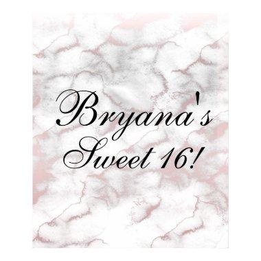 Rose Gold Pink Marble Modern Chic Trendy Party Poster