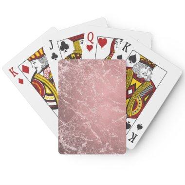 Rose Gold Pink Modern Trendy Glam Marble Chic Poker