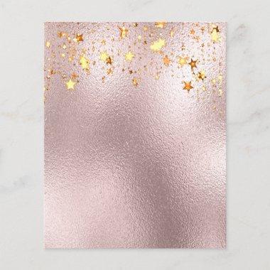 Rose gold pink stars foil glam paper sheet