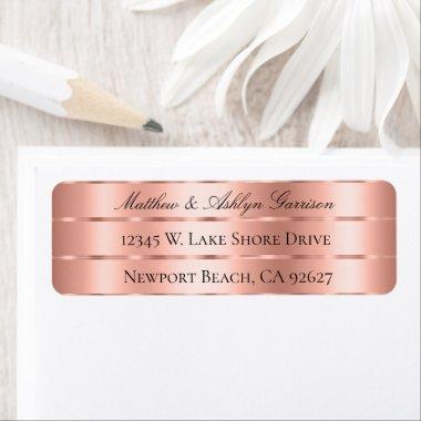 Rose Gold Ribbon Bow  Label