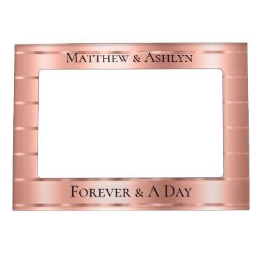Rose Gold Ribbon Bow  Magnetic Frame