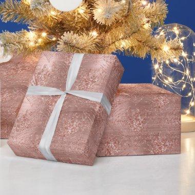 Rose Gold Sparkle Glitter Trendy Gift for her Wrapping Paper
