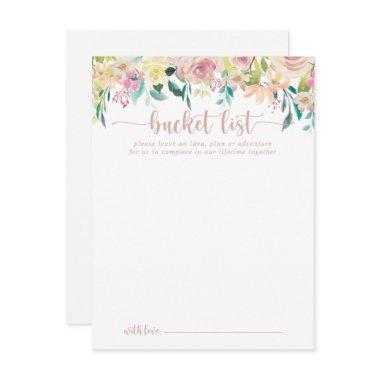 Rose Gold Spring Floral Wedding Bucket List Invitations