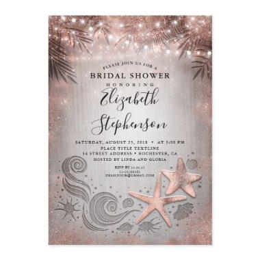 Rose Gold Starfish Tropical Beach